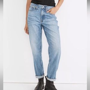 MADEWELL The Slouchy Boyjean in Riverspring Wash size 30